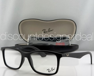 Ray-Ban RB7047 5196 Matte Black Square Eyeglasses Frames 54mm Authentic NEW