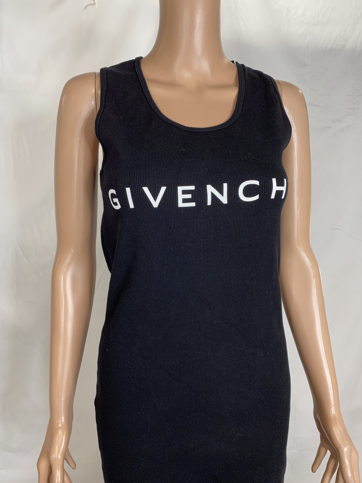 Givenchy Womens Archetype Cotton Jersey Tank Dress Size M Black thumbnail 2