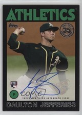 2021 Update 1986 Topps Baseball Black 34/199 Daulton Jefferies #86B-DJ Auto 0l1