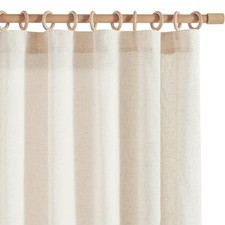 jinchan Soft Linen Curtains, Natural Curtains 2 Panels W50 x L96, Natural 