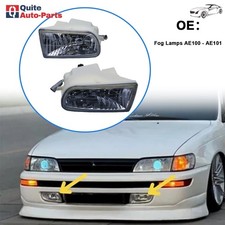 Pair Fog Light Driving Lamp Fits 93-97 Toyota Corolla Ae100 Ae101 Bumper Lamp