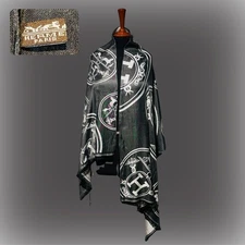 Winter Unisex 100% Silk Plaid France Made Solid Striped Scarves Wool Wrap Scarf