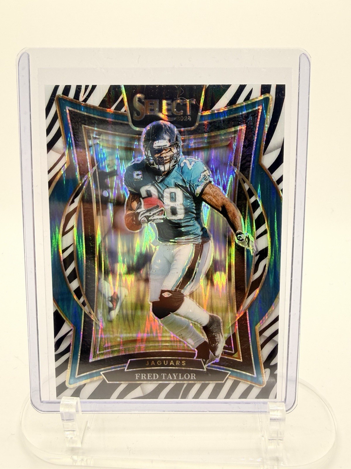 2024 Panini Select - Concourse Fred Taylor #57 Zebra Prizm