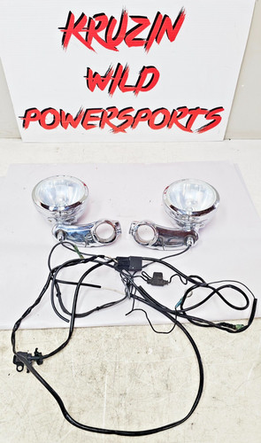 2004 HARLEY DYNA LOW RIDER OEM Chrome Passing Driving Fog Spot Light Lamp