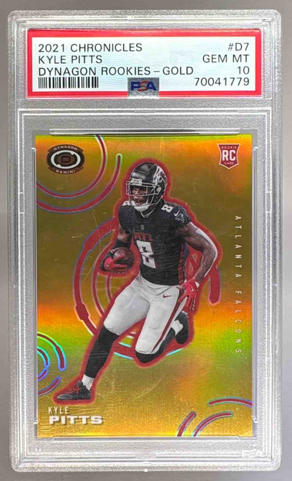 Kyle Pitts Panini Chronicles Dynagon Rookies #D7 Gold