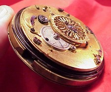 VINTAGE 49.5MM 1/4 REPEATER VERGE FUSEE MOVEMENT GOOD BALANCE REPAIR