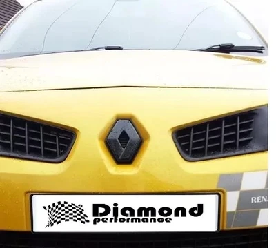 Megane Mk2 Alle Modelle Front Und Heck Logo Badge Cover Set In Glänzend Schwarz - Bild 1 von 4