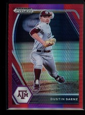 2021 Panini Prizm Draft Picks #PDP112 Dustin Saenz Red Prizm