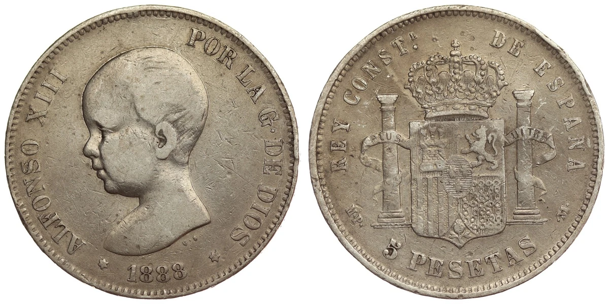 Peseta 1888 Year Spanish Coins for sale | eBay