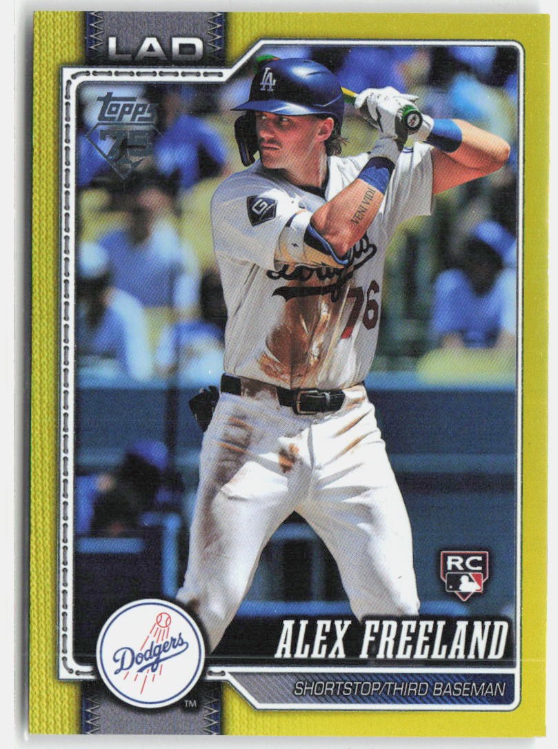 2026 Topps #74 Alex Freeland Yellow Holo Foil #/399