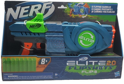 Hasbro Nerf Elite 2.0 Flipshots Flip-8 Blaster 8 Dart Barrels NEW SEALED