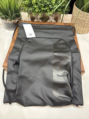Arena Team Sack Allover Drawstring Shoulder Sports Bag Unisex BLACK