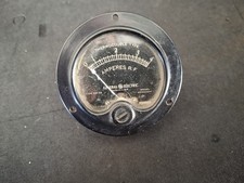 Vintage General Electric Ammeter DW-52 8DW52AAF Amperes Type R.F. UNTESTED
