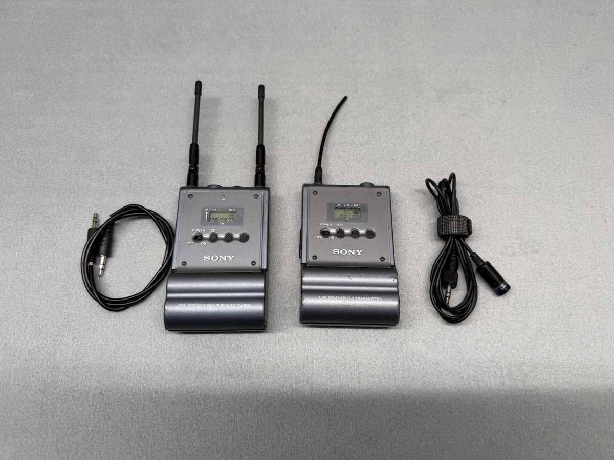 SONY ワイヤレスマイクシステム URX-P1 UTX-B1 2セット 動作品 Sony URX-P1 UTX B1 Wireless UHF Diversity Tuner & Receiver Bundle