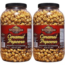 Caramel Flavored Popcorn 32 oz Tub Pack of 2 Perfect for Holidays and C...