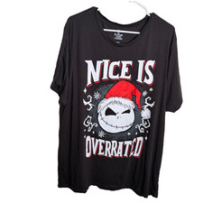 Disney Tim Burton's The Nightmare Before Christmas 2XL Black Shirt Nice