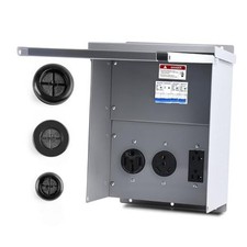 RV Power Outlet Panel: Weatherproof Electrical Box with 20, 30, 20-30-50 AMP