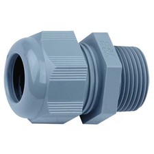 Abb Conduit Fitting Grounding Connector, 3/4 in, Liquid-Tight, Nylon, Gray