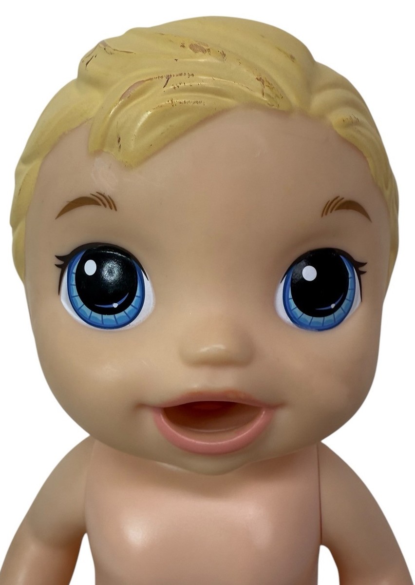 Baby Alive Super Snacks Snackin Luke Boy Doll Blonde Hair Blue