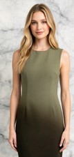 Tahari Olive Green Pencil Skirt Dress
