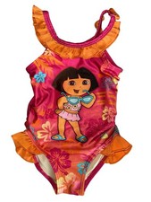 Vintage Nickelodeon Dora The Explorer Swim Suit One Piece 12 Months Girls