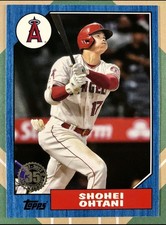 2022 Topps Series 1 - 1987 Topps Baseball 35th Anniversary Shohei Ohtani Blue
