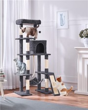 Image of 159cm Tall Cat Tree Tower Kitten Activity Centre Cat Condo Kitten Climbing Tower