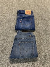 Levis 505 Jeans Lot Boys 18 29x31 Blue Dark Wash Denim Regular Skinny Taper