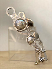 Vintage Engraved Sterling Silver 5 in. Western Concho Horse Show Bit Rolled Curb