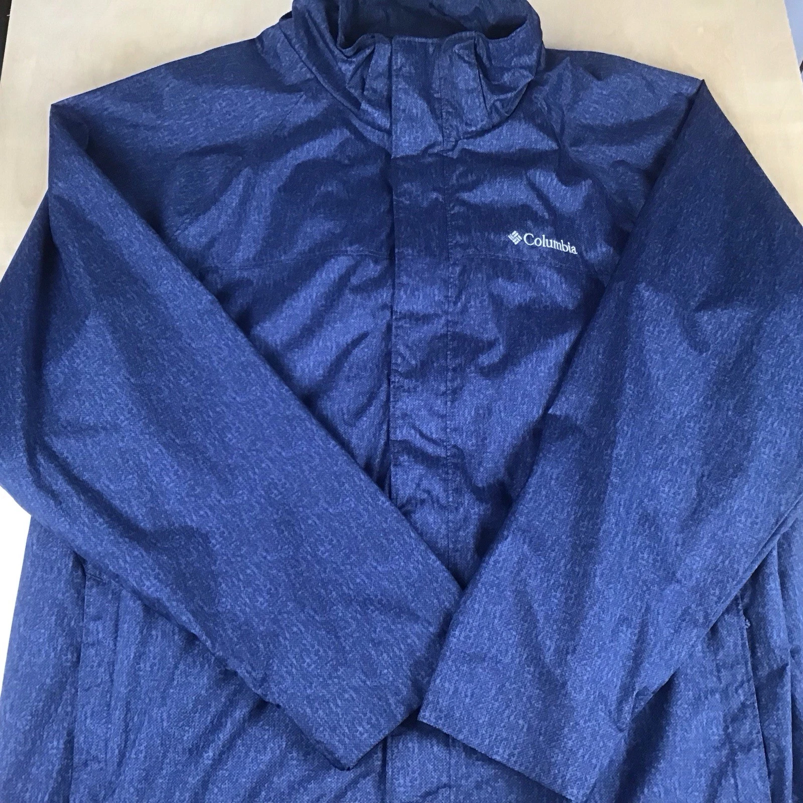 Columbia Mens XXL Morningside Park Waterproof Interchange Jacket Blue No Liner