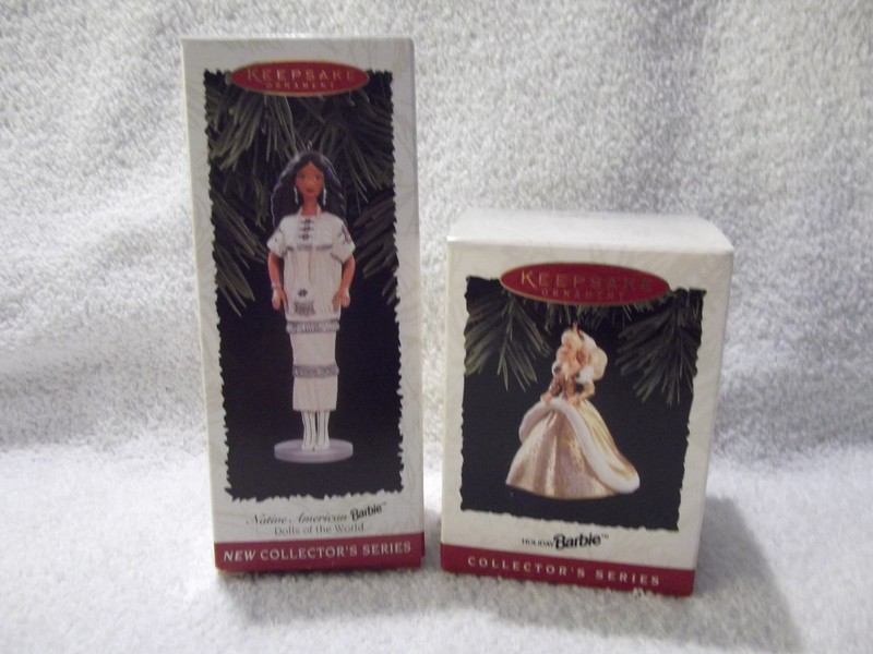 Hallmark 1996 Native American Barbie Dolls of the World and 1994 Holiday Barbie