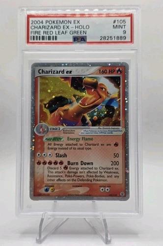 2004 POKEMON EX FIRE RED & LEAF GREEN #105 CHARIZARD EX-HOLO PSA 9