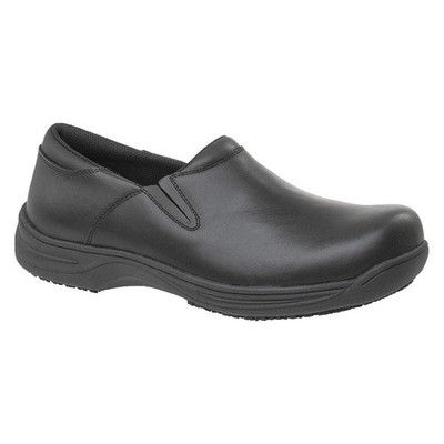 GENUINE GRIP 470-8M Loafer Shoe,M,8,Black,PR 36VL79