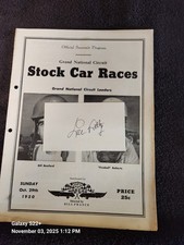 Lee Petty (10/29/1950) Orange Speedway North Carolina Lee's 2nd Win SIGNED Card 