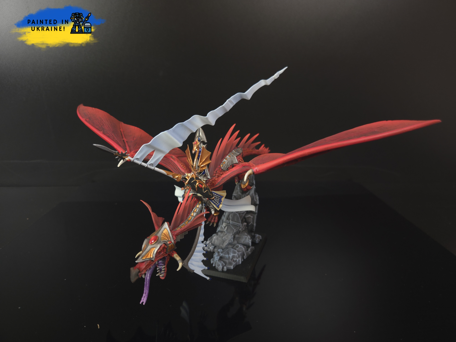 High Elf Lord and Archmage on Dragon, Old World