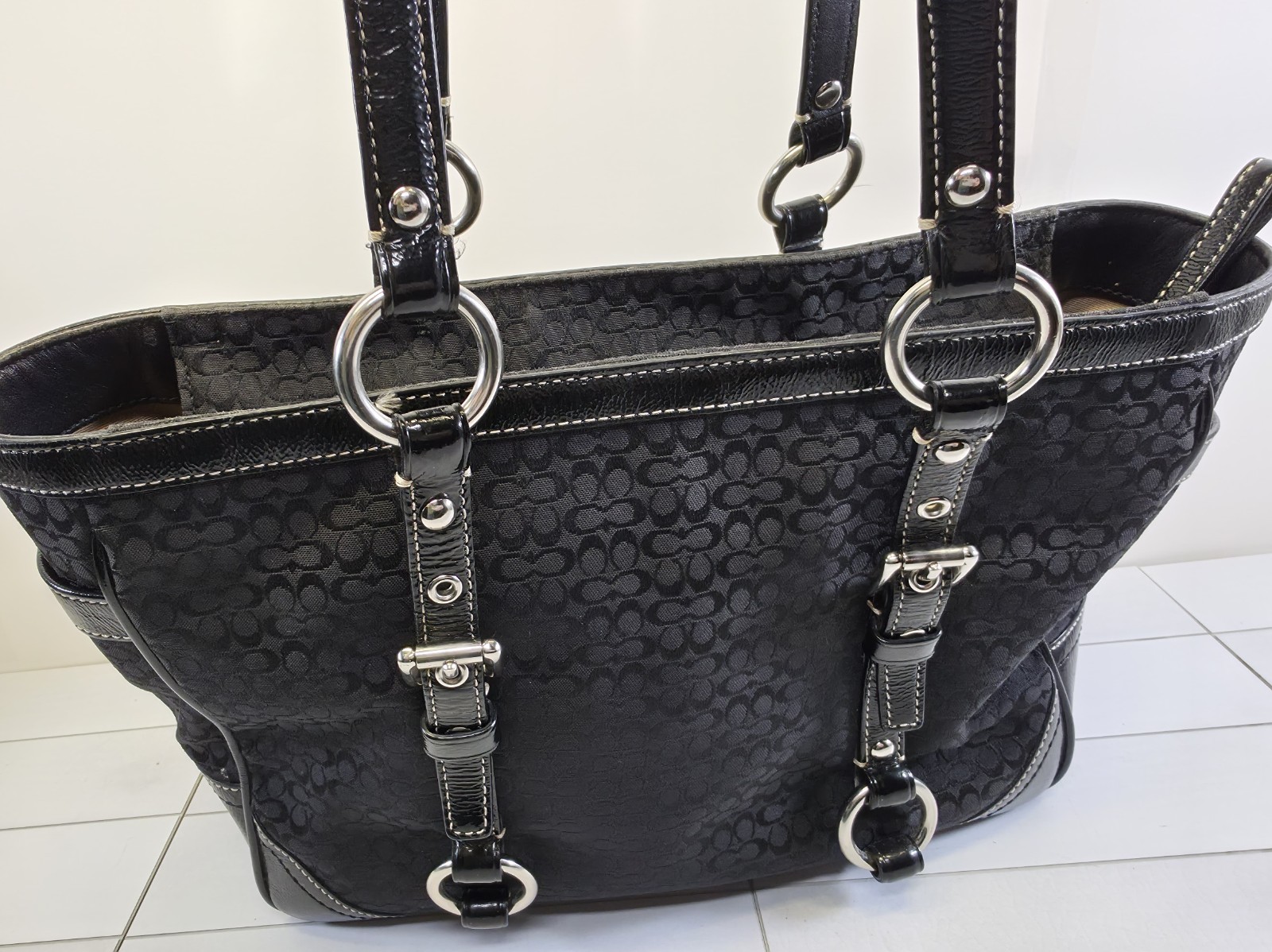 COACH Gallery Tote Bag BLK Vintage y2k ECモール