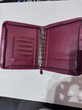 Franklin Covey Compact Leather Personal Planner , maroon , 7 ring .... Vintage