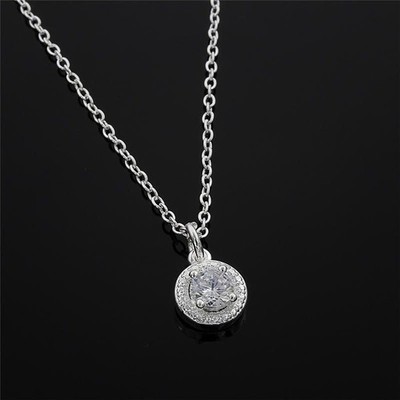 Avianna Halo Cubic Zirconia Sterling Silver Pendant Necklace Gift Boxed