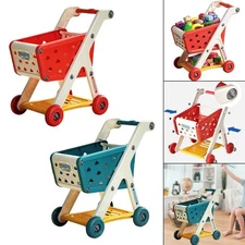 Shopping Cart Toy Trolley Play Set Funny Supermarket Handcart Toy Mart Shopping