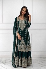 Salwar Kameez Indian Pakistani Wedding Party Wear Dress Bollywood Sharara Suit