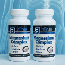 pack 2 Magnesium Complex 300 mg Support Bone Health magnesio 180 caps exp 2027