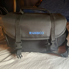 Ambico Black Padded Camera Carry/Shoulder Bag w/ Strap  Accessory Compartments