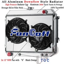4 Row Aluminum Radiator Shroud Fan Fits 68-73 1971 Dodge Plymouth Mopar 26 V8 4 Row Aluminum Radiator Shroud Fan Fits 68-73 1971 Dodge Plymouth Mopar 26 V8