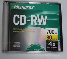 Lot of 4 Memorex CD-RW 4x Multispeed 700MB 80 Min Rewritable Compact Disc