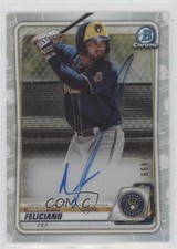 2020 Bowman Chrome Prospects Refractor 50/499 Mario Feliciano #CPA-MF Auto zi1