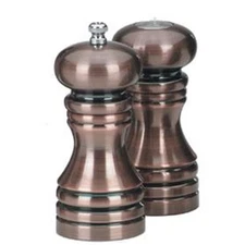 Chef Specialties - 90050 - 5.5 Inch - Burnished Pepper Mill And Salt Shaker Set