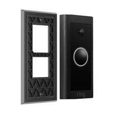 No-Drill Adhesive Mount Ring Video Doorbell Wired 5AT3T5 Apartment Rental Str...