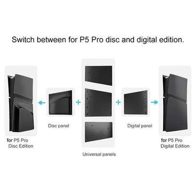 Protective ABS Shell Replacement Set 5 Pieces for PS5 Pro Console 3mm Thickness