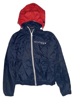 Tommy Hilfiger Men's Windbreaker Jacket, Blue, Red Size M