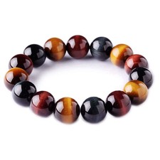 Tiger Eye Bracelet - Natural Gemstone Amulet for Wealth and Luck - New